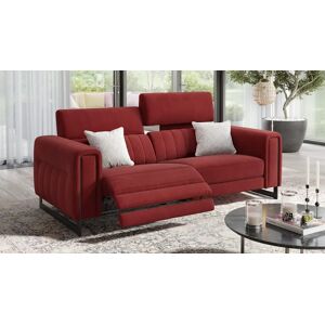 Sofanella Stoff Sofa Lesina Stoff Couch Designersofa 228x89x101cm Rot
