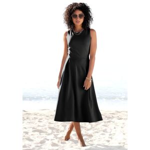 Sommerkleid Beachtime Gr. 40, N-gr, Schwarz Damen Kleider Strandkleider Elegantes Midikleid, Strandkleid, Basic