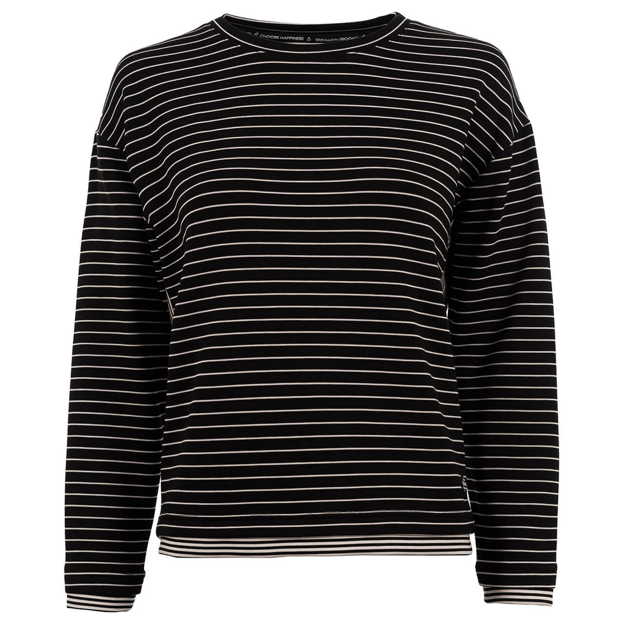 soquesto damen sweatshirt black white stripes s schwarz donna