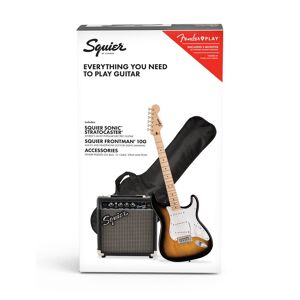 Squier Sonic™ Stratocaster® Pack, Maple Fingerboard, 2-color Sunburst, Gig Bag,
