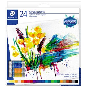 Staedtler Design Journey Acrylic Paints - Assorted Colours (pack Of 24) - New