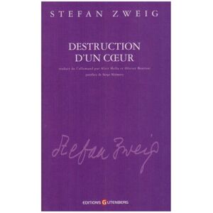 Stefan Zweig - Gebraucht Destruction D'un Coeur - Preis Vom 09.05.2024 04:53:29 H