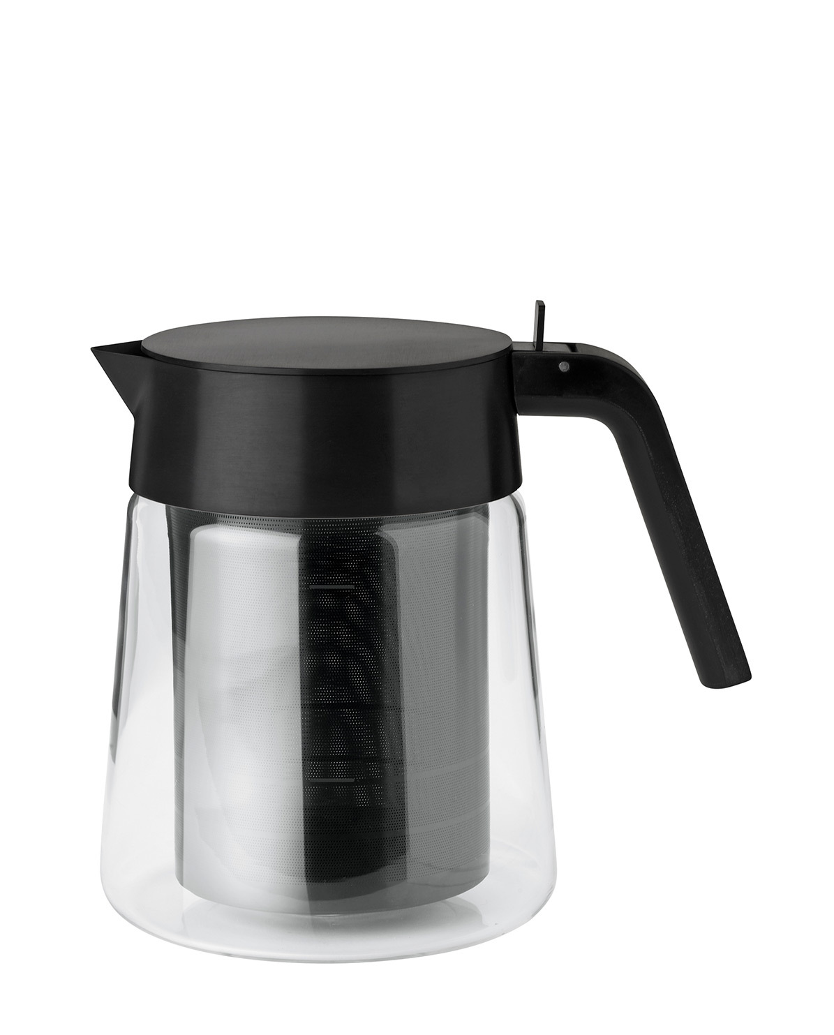 Stelton Glaskanne Nohr, Kaffeekanne, Borosilikatglas, Black Metallic, 1.2 L, 611