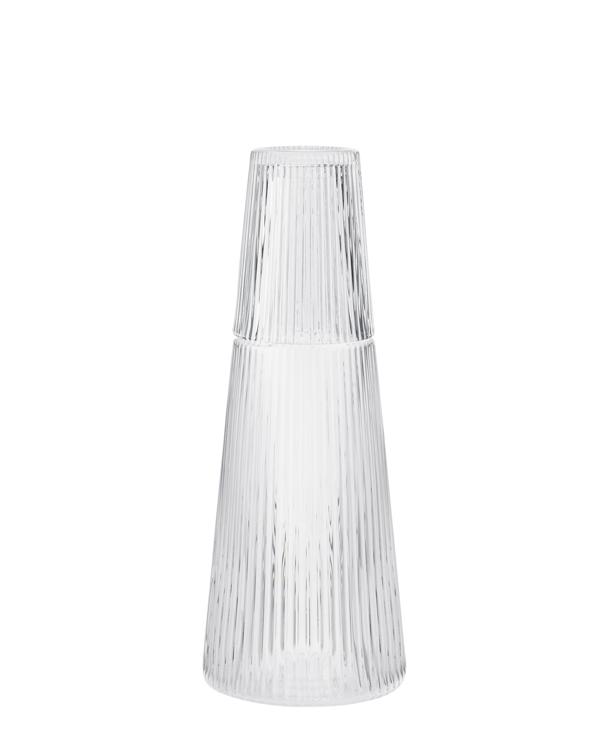 Stelton Karaffe Pilastro Mit Glas, Wasserkaraffe, Glas, Transparent, 1 L, X-507