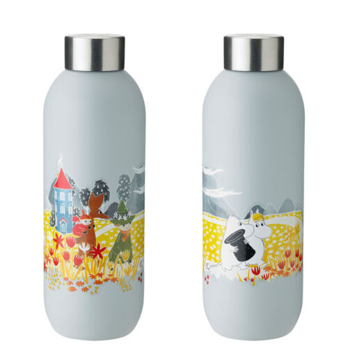 Stelton Trinkflasche Keep Cool Moomin Soft Sky, Edelstahl, Kunststoff, 0.75 L
