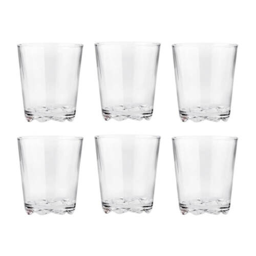 Stelton Trinkglas Glacier 6er-set, Wasserglas Gläser Set Glas Transparent 250 Ml