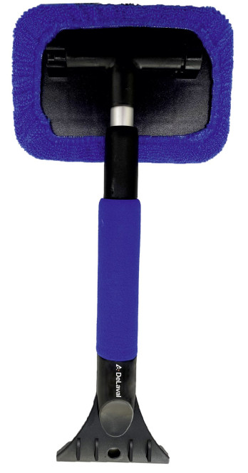 steuber icy wiper mit eiskratzer, 180Â° schwenkbar, 35-50 cm telskopstiel, zur reinigung von beschlagenen pkw frontscheiben/seitenscheiben