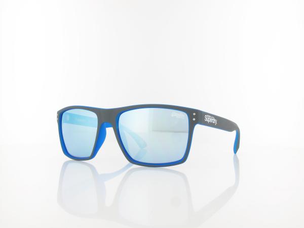 Superdry Kobe Sonnenbrille 105 Matt Grau - Gelb Blau / Blau Verspiegelt