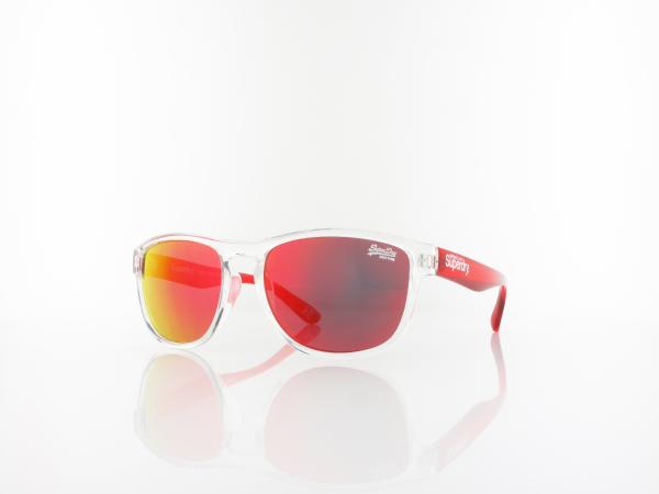Superdry Rockstar Sonnenbrille 186 Glanz Klar Kristall - Rot/rot Spiegel