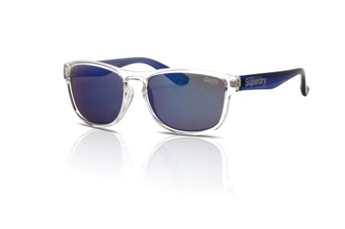 Superdry Sds Rockstar 175 Unisex Kunststoff Transparent Blau Sonnenbrille Neu