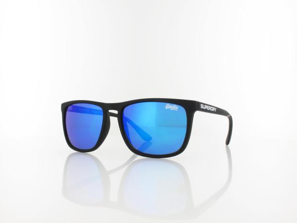 Superdry Shockwave Sonnenbrille 187 Gummiert Schwarz/blau Violett Spiegel