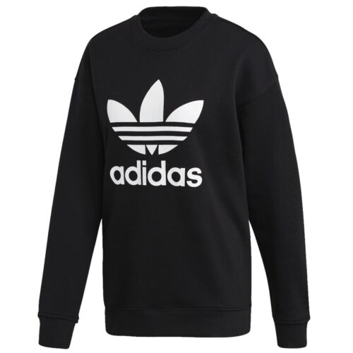 Sweatshirts Universal Damen Adidas Trefoil Crew Sweatshirt Fm3272 Schwarz