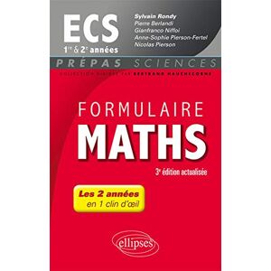 Sylvain Rondy - Gebraucht Formulaire Maths Ecs 1re Et 2e Années - 3e édition Actualisée - Preis Vom 27.04.2024 04:56:19 H