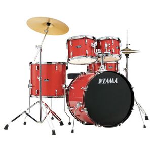 Tama St50h5-cds Stagestar Drumkit Candy Red Sparkle Schlagzeug Hardware Becken