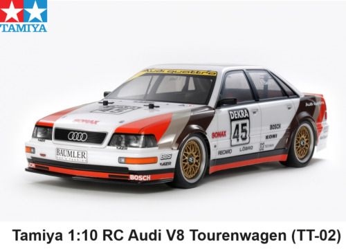 Tamiya 300058682 1:10 Rc Audi V8 Tourenwagen (tt-02) Sparset Komplett-set
