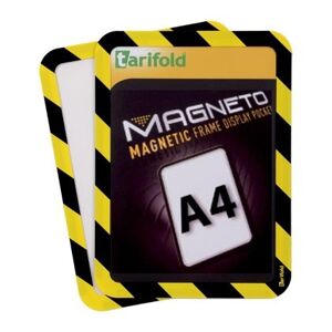 Tarifold Magnetische Tasche A4, 2 Stk., Gelb-schwarz