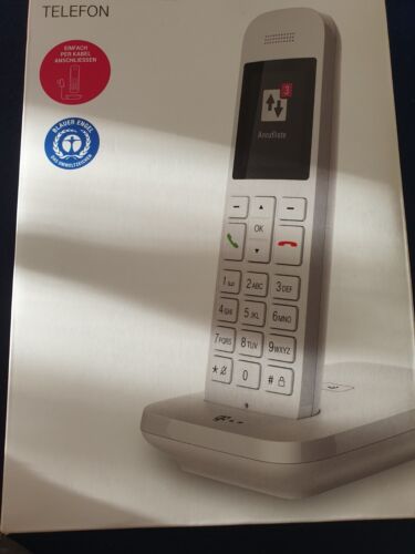 Telekom Sinus 12 Weiß Festnetztelefon Schnurlos Farbdisplay Freisprechfunktion