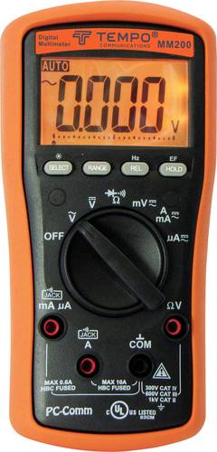 tempo communications mm200 hand-multimeter digital cat iv 300v anzeige (counts): 6000