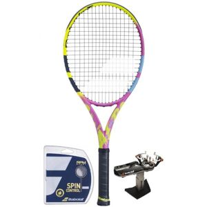 Tennisschläger Babolat Pure Aero Rafa 2 Gen. - Yellow/pink/blue + Besaitung + Serviceleistung
