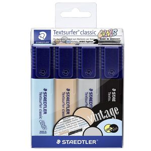 Textmarker - 4 St. - Vintage - Staedtler - One Size - Filzstifte