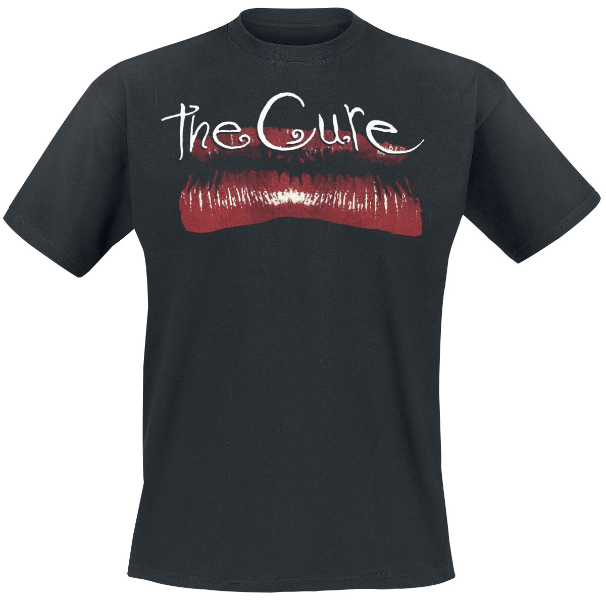 the cure t-shirt - lips - s bis 4xl - fÃ¼r mÃ¤nner - grÃ¶ÃŸe 3xl - - lizenziertes merchandise! schwarz