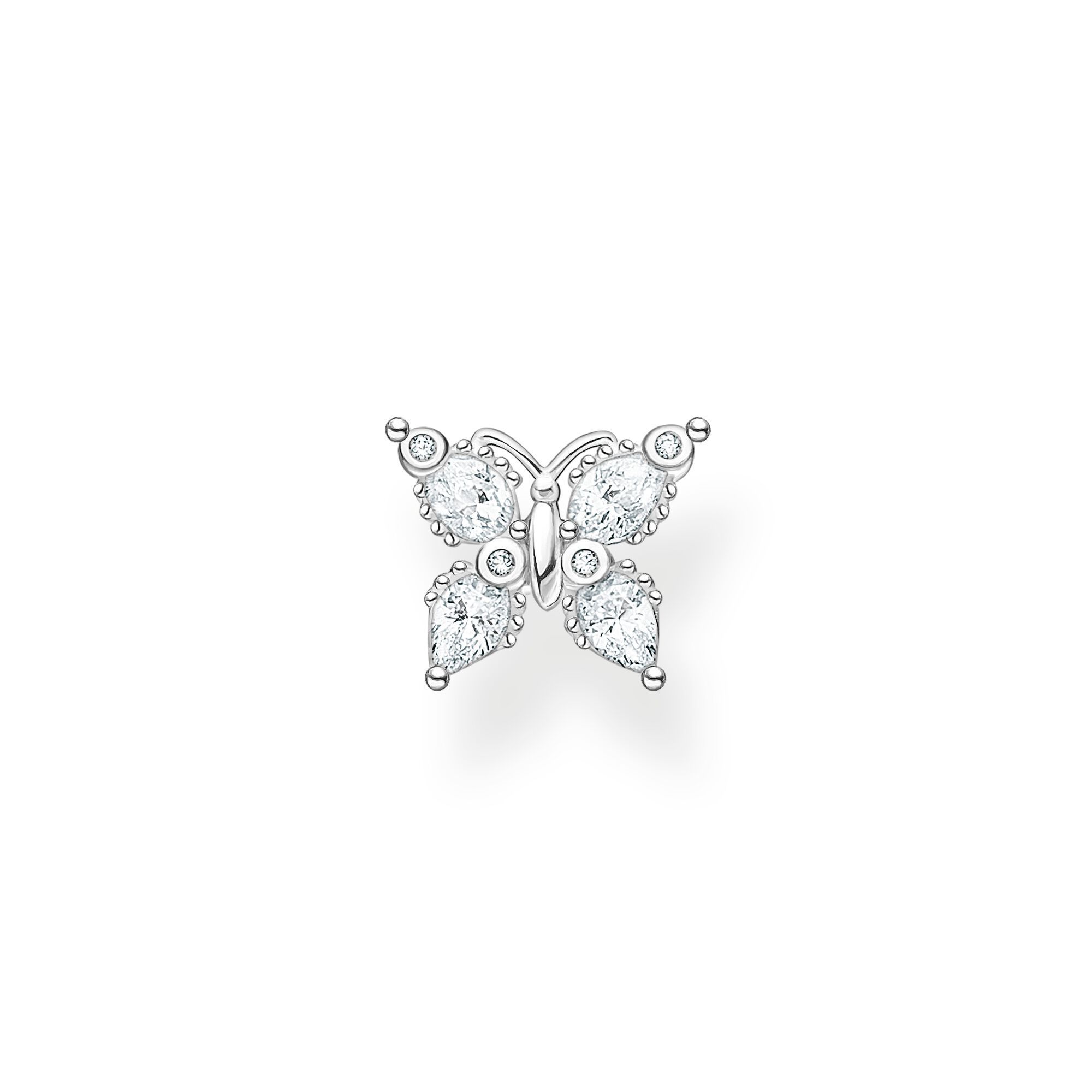 thomas sabo jewellery damen thomas sabo charm club charming zirkonia zirconia butterfly single stud sterling-silber h2195-051-14 donna