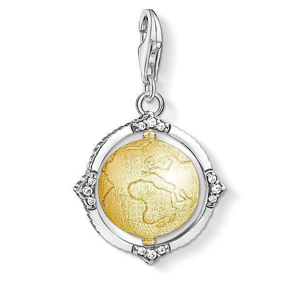 thomas sabo jewellery damen thomas sabo charm club globe charm sterling-silber 1711-849-39 donna