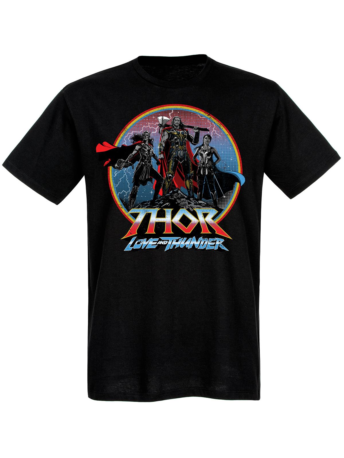 thor heros logo herren t-shirt schwarz uomo