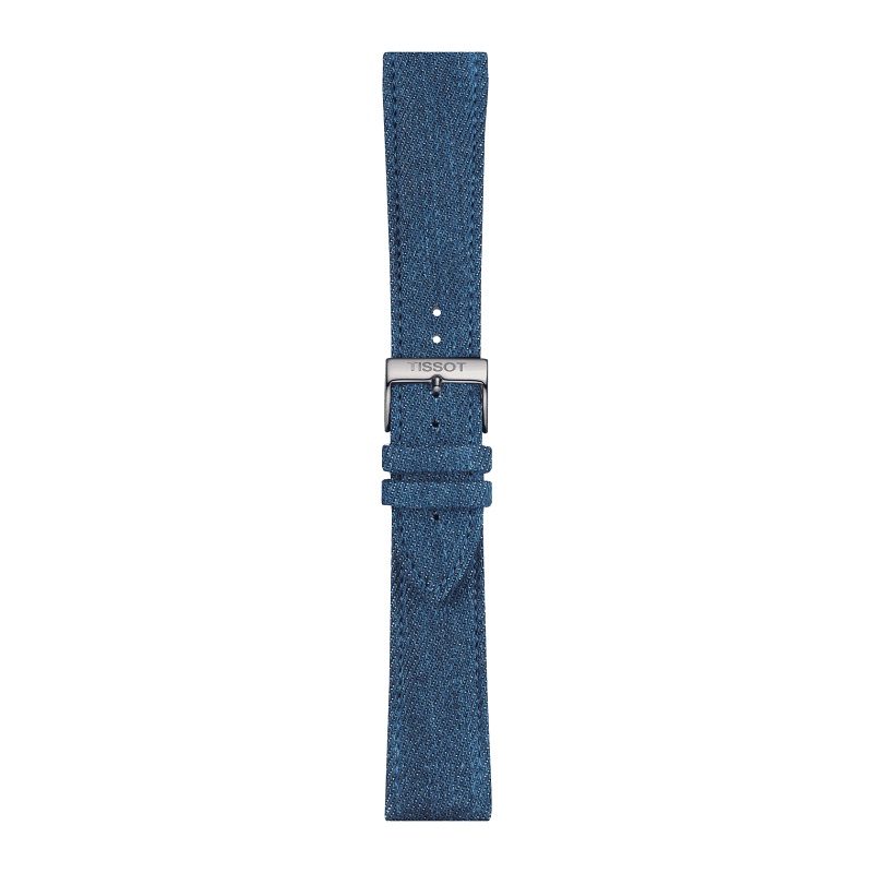 tissot t852.046.781 uhrenarmband 22 mm jeans blau