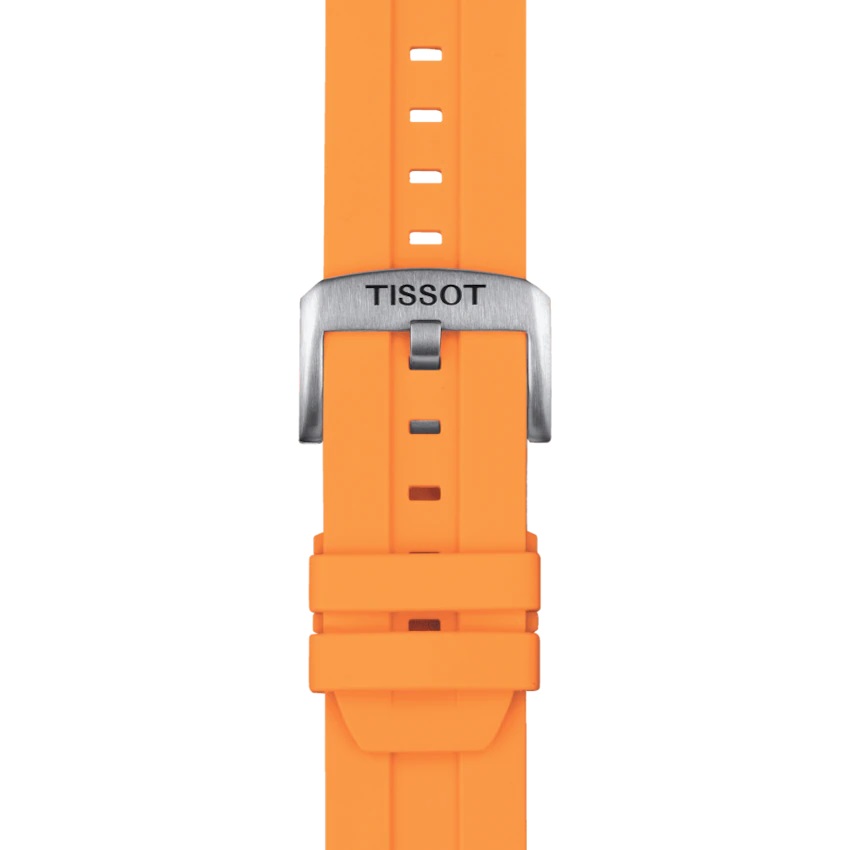 tissot t852.047.918 uhrenarmband 22 mm silikon orange