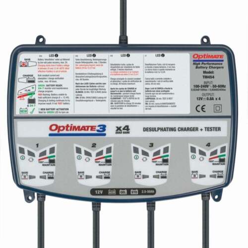 Tm-454 Optimate 3 Laden 4 Ausgänge Batterie Profi Von Werkbank 12v 0,8a