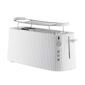 Toaster 4 Scheiben, Farbe Weiß, Mit Brötchenaufsatz Aus Edelstahl Von Alessi