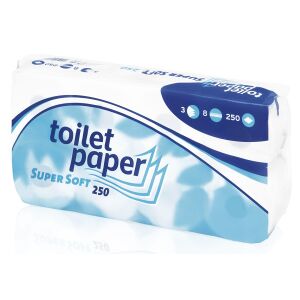 Toilettenpapier Wepa Super Soft Hochweiß 3-lagig