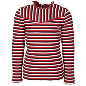 Tommy Hilfiger - Langarm-shirt Stripe Rib Knit In Rot/weiß, Gr.98