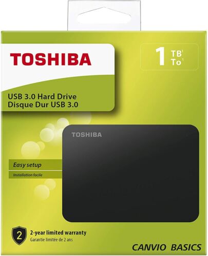 Toshiba Canvio Basics 1 Tb - 1000 Gb Pc Festplatte Extern Usb 3.0 Hdd 2,5 Zoll 
