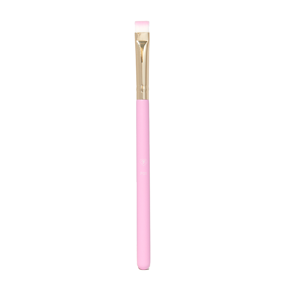 trixie cosmetics p01 small flat definer brush pink