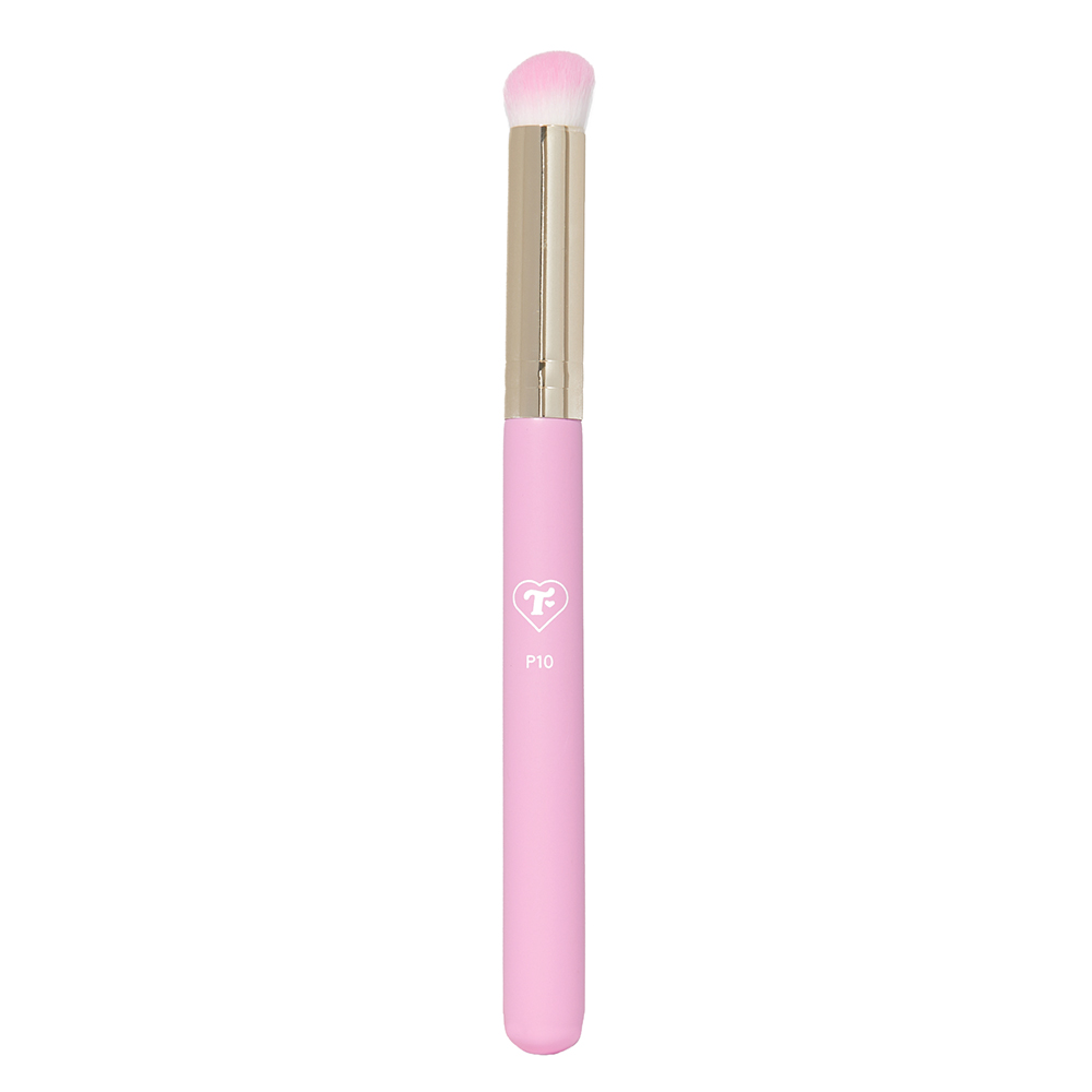 trixie cosmetics p10 angled detail buffer brush pink