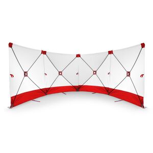 Trotec Sichtschutzwand Weiß/rotvarioscreen Unfall-sichtschutz Schutzwand 4m
