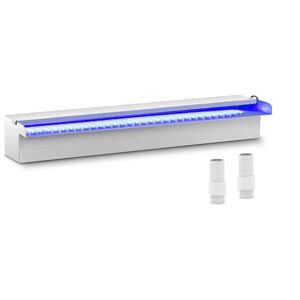 uniprodo schwalldusche - 60 cm - led-beleuchtung - blau / weiß - offener wasserauslauf