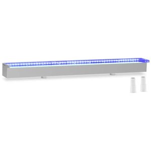 uniprodo schwalldusche - 90 cm - led-beleuchtung - blau / weiß