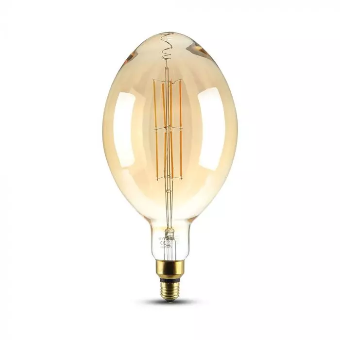 v-tac - led-glühbirne amber gerade glühbirne 8 watt e27 2000k dimmbar