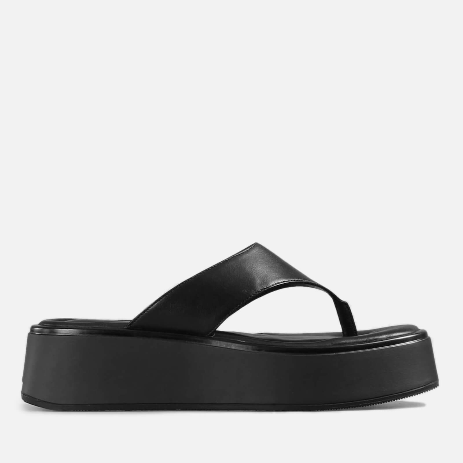 vagabond womens courtney leather toe post sandals - black/black - uk 8 schwarz