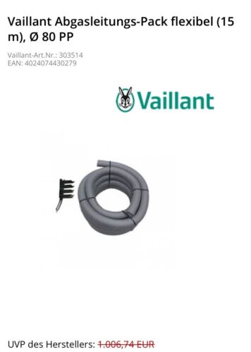 Vaillant Set 5 Abgasleitung Brennwert Für Flexible Abgasleitung Dn 80, Pp, 15m