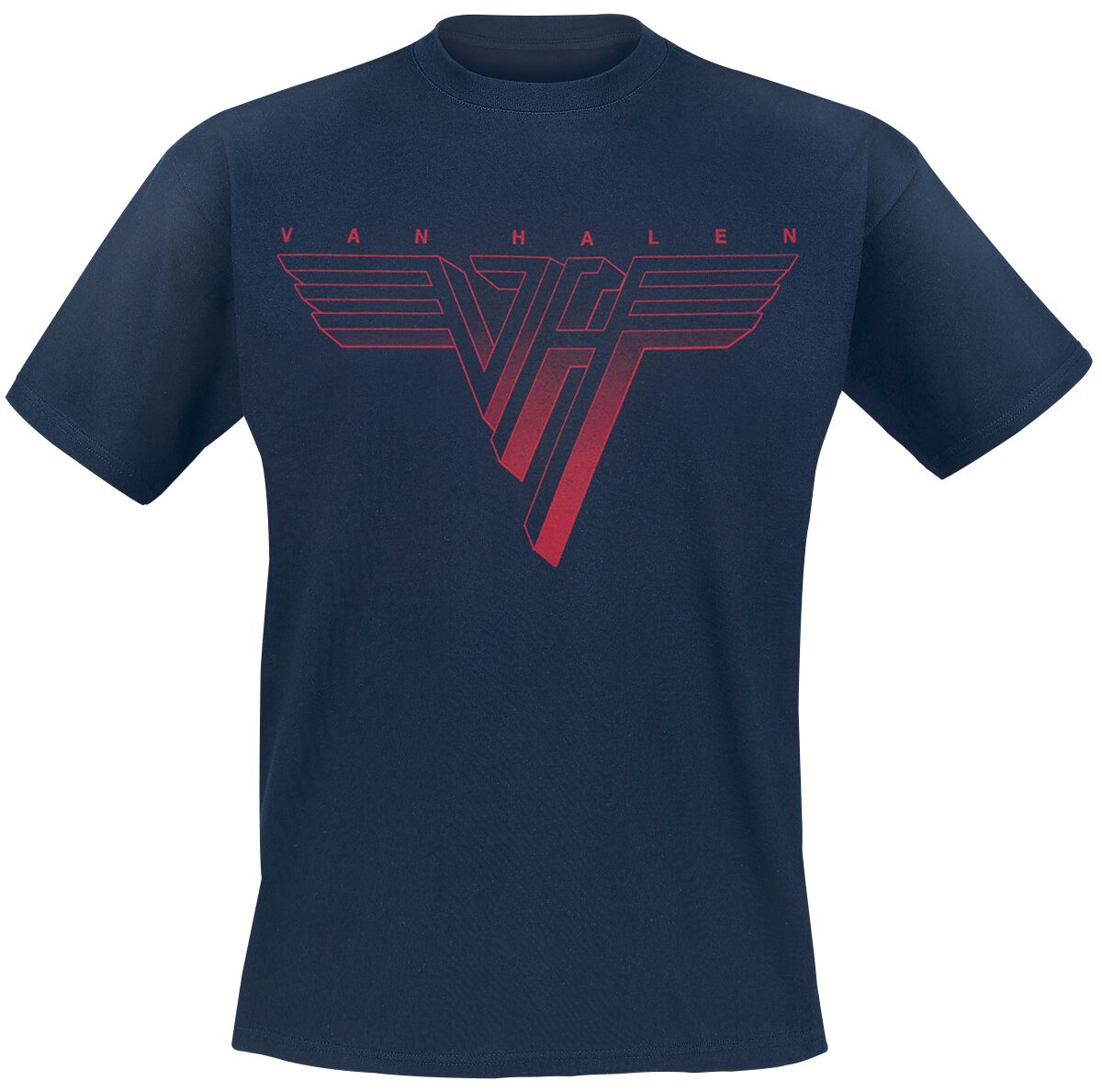 van halen t-shirt - classic red logo - s bis 3xl - fÃ¼r mÃ¤nner - grÃ¶ÃŸe s - - lizenziertes merchandise! navy
