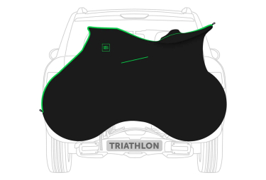 velosock black e triathlon bike cover durable water repellent black green