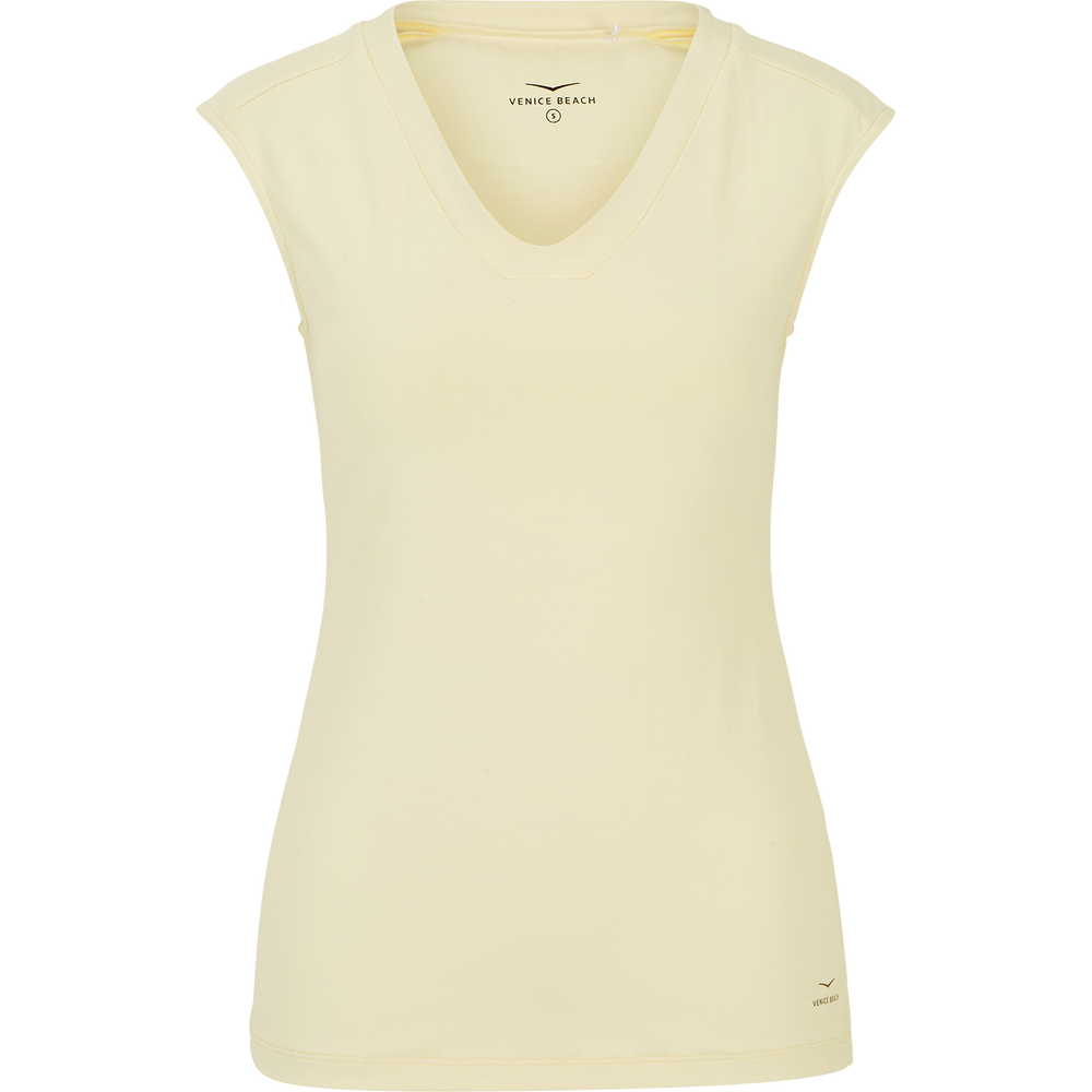 venice beach - nimah t-shirt damen pale yellow gelb donna