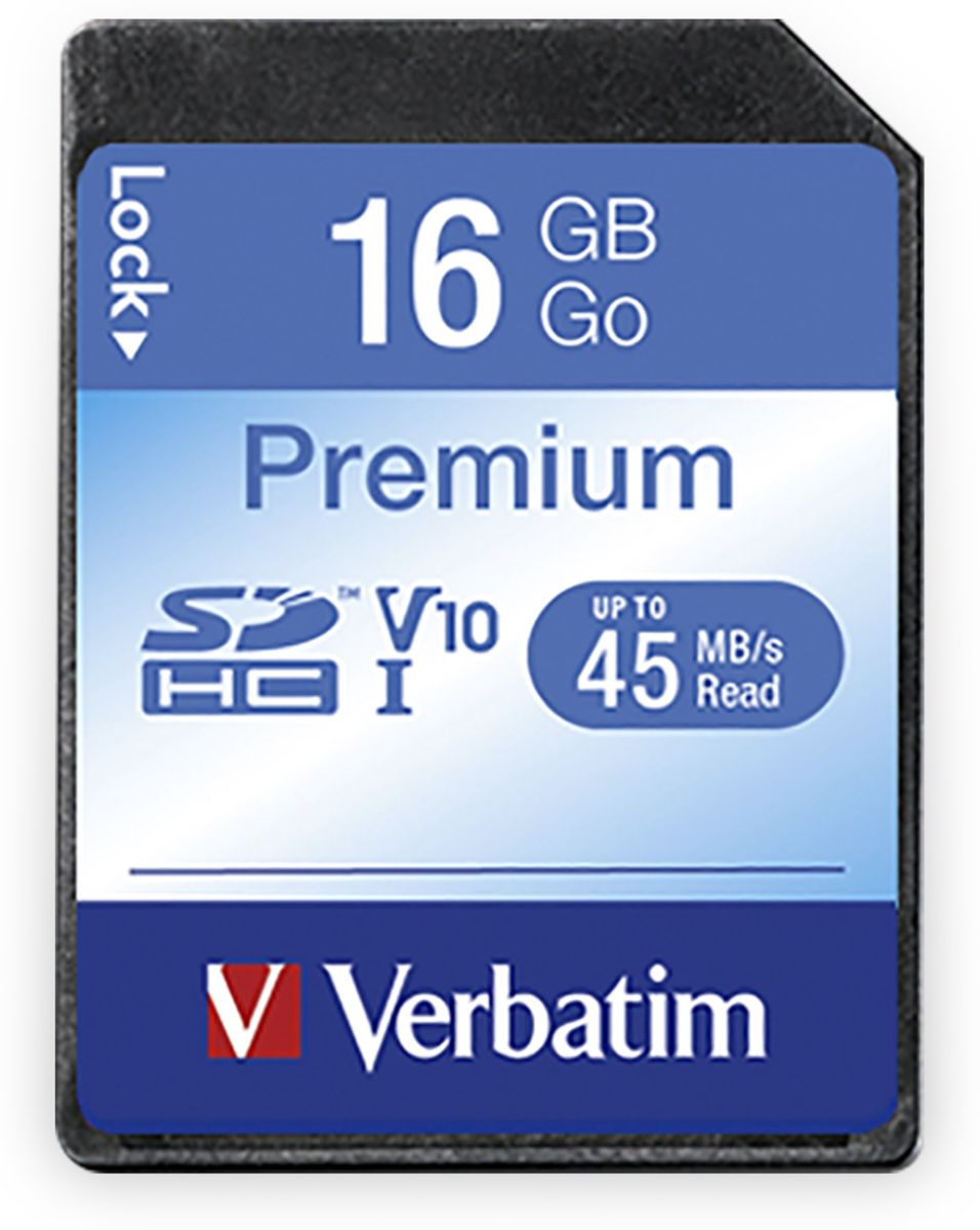 Verbatim Sd Speicherkarte Premium Sdhc C10/u1 16 Gb