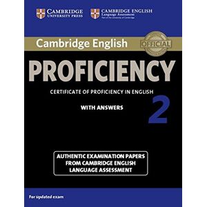 Victorian Association For Environmental Education - Gebraucht Cambridge English Proficiency 2 Student's Book With Answers: Authentic Examination Papers From Cambridge English Language Assessment (cpe Practice Tests) - Preis Vom 28.04.2024 04:54:08 H