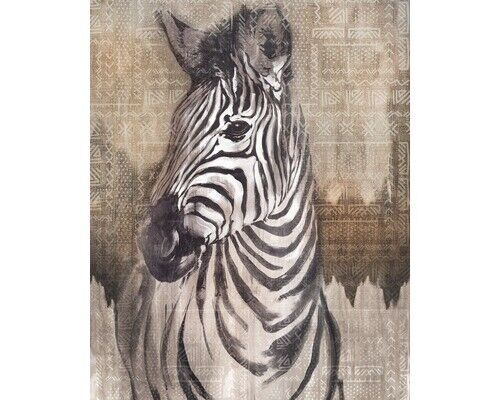 Vlies-fototapete Zebra - Schwarz-braun-weiß - 200x250 Cm