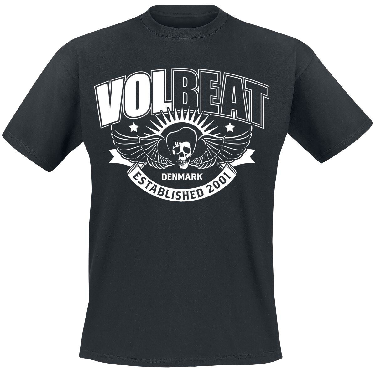 volbeat t-shirt - skullwing ribbon - s bis 4xl - fÃ¼r mÃ¤nner - grÃ¶ÃŸe m - - emp exklusives merchandise! schwarz